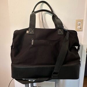 Beis black weekender bag canvas
